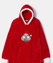 Woody, XXL sweater, kerst, rood met kat