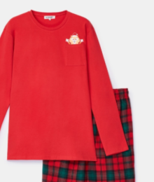 Woody, kerstpyjama, flanelle broek, rood