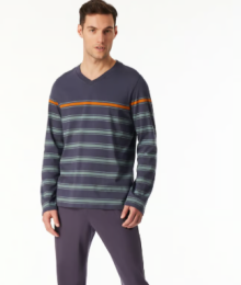 Schiesser, Pyjama, blauw