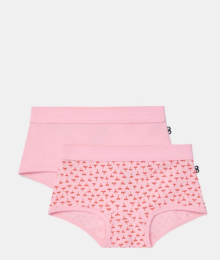 Woody, meisjesondergoed, boxers, roze + strikjes