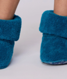 Woody, pantoffels, groenblauw