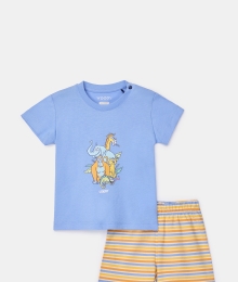 Woody, Jongenspyjama, giraf, blauw