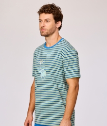 Woody, herenpyjama, olifant, gestreept