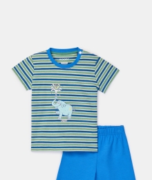 Woody, babypyjama, olifant, gestreept