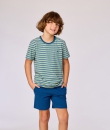 Woody, jongenspyjama, groen-blauw streep