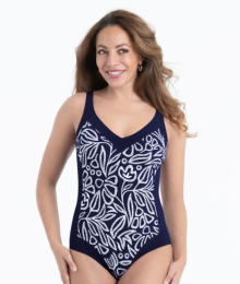 Anita, badpak, Sidonia, blauw wit print