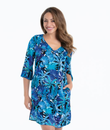 Anita, tuniek, Salla, blauw-wit print