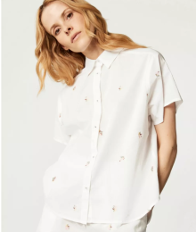 Pluto, pyjama, geweven katoen, wit,