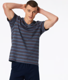 Schiesser, pyjama, grijs gestreept