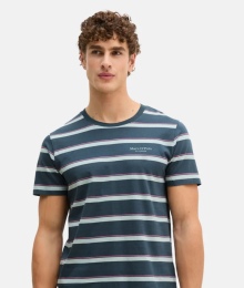 Marco Polo, herenpyjama, petrol, streep