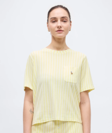 Ralph Lauren, Pyjama, short, gele streep