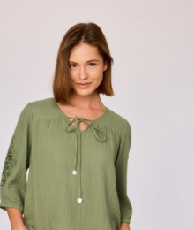 Woody, zomerset, top + short, kaki