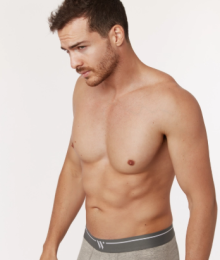 Woody, herenshort lang, duo, grijs