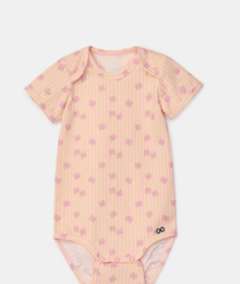 Woody Body korte vlinderprint, roze-geel