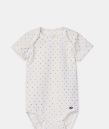 Woody Body, wit met blauwe bolletjes