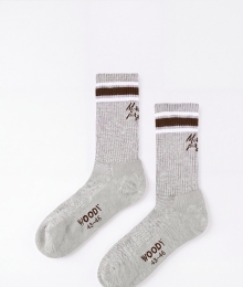 Woody, kousen, kirilove, 2-pack, grijs