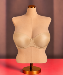 Prima Donna, straplessbh, satin, cognac