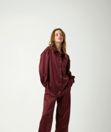 Pluto, satijnen broek, ulrika, bordeaux
