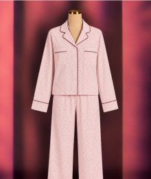 Woody, kirilove, pyjama, roze, bolletjes