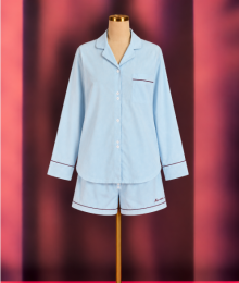 Woody, kirilove, pyjama, lichtblauw