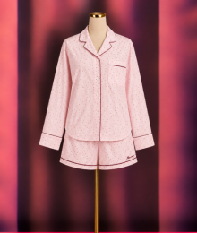 Woody, kirilove, pyjama, roze, bolletjes