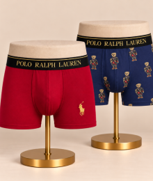 Ralph Lauren, boxers, 2pack, beer, blauw