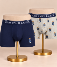 Ralph Lauren, boxers, 2pack, beer, grijs