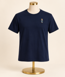 Ralph Lauren, t-shirt, blauw, beer
