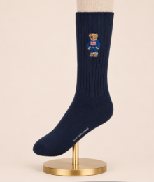 Ralph Lauren, kousen, donkerblauw, beer