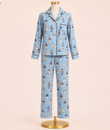 Ralph Lauren, damespyjama, beer, blauw