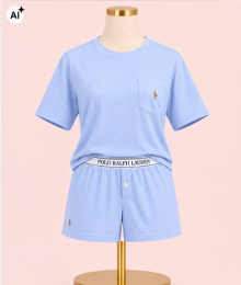 Ralph Lauren, Pyjama, short, blauw